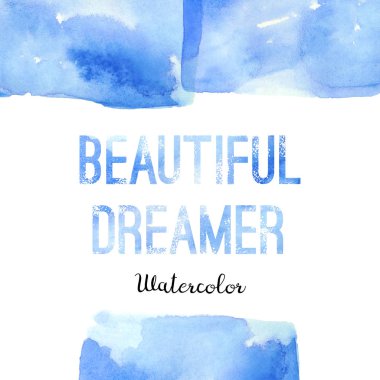 Suluboya elemanları ile arka plan