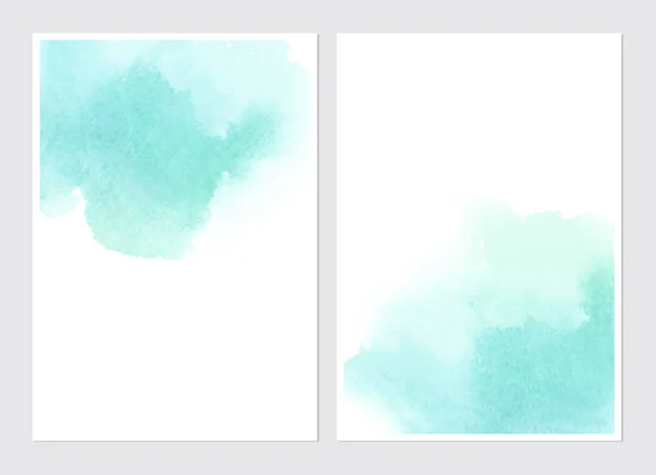 Set van kaarten met aquarel blots. — Stockfoto
