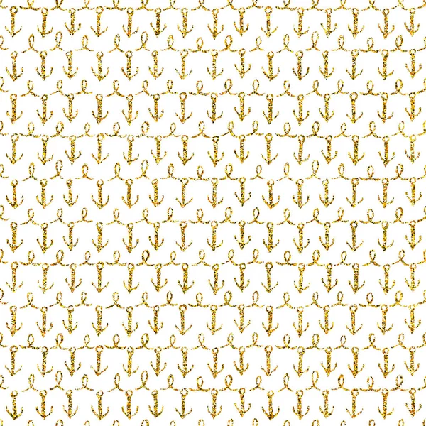 Seamless pattern with gold glitter