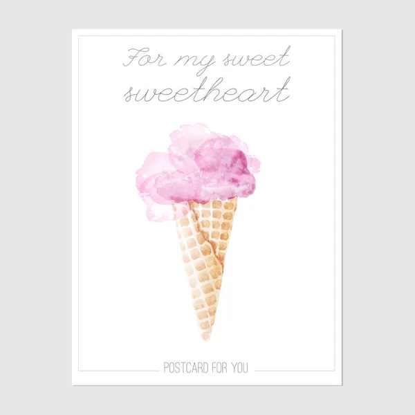 Ace krema ile hazır kartpostal 