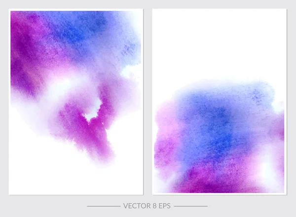 Jeu de cartes avec taches d'aquarelle vectorielles — Image vectorielle
