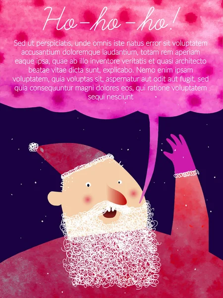 Arte vectorial con dibujos animados lindo Santa Claus — Vector de stock
