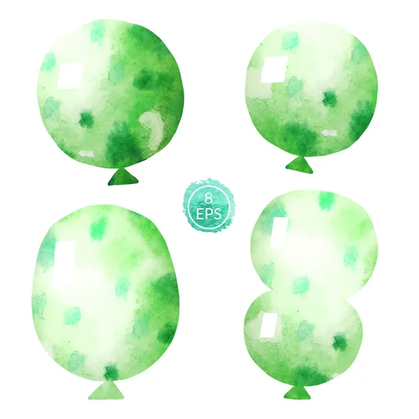 Набор акварельных шариков — стоковый вектор