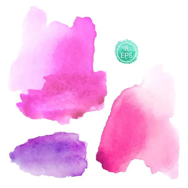 Set of watercolor blots — Stock Vector