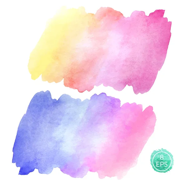 Set of watercolor blots — Stock Vector