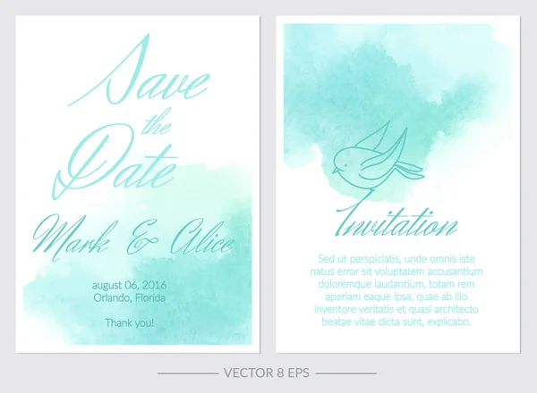 Verzameling van vector slaan de datum uitnodigingen — Stockvector