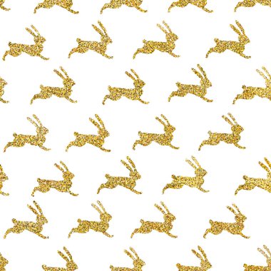 Vektör. Altın glitter öğesi ile Seamless Modeli.