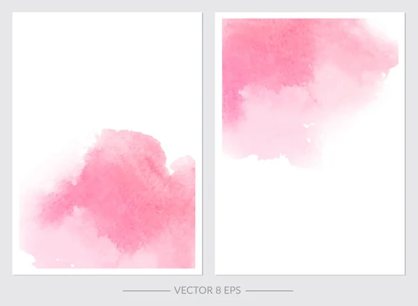 Vektör. Sulu Boya lekesi ile kartların ayarla.