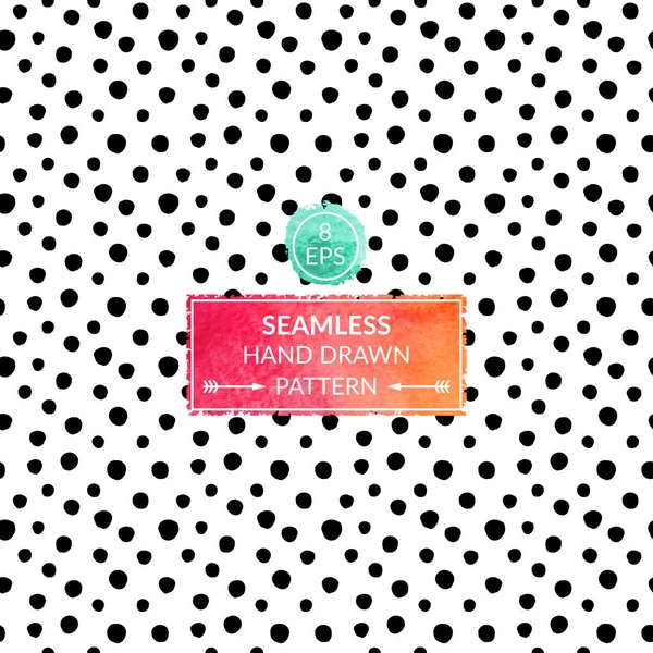 Vektör tek renkli el çekilmiş seamless modeli