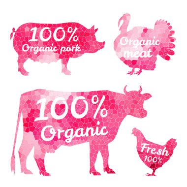 Bir grup çiftlik hayvanı. 