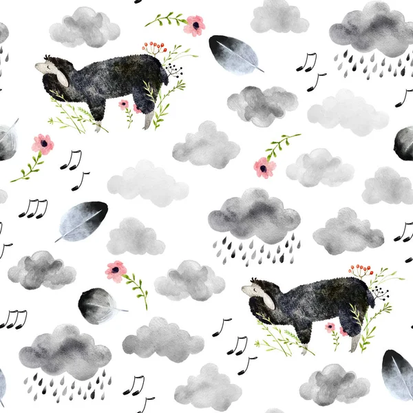 Suluboya kusursuz desen