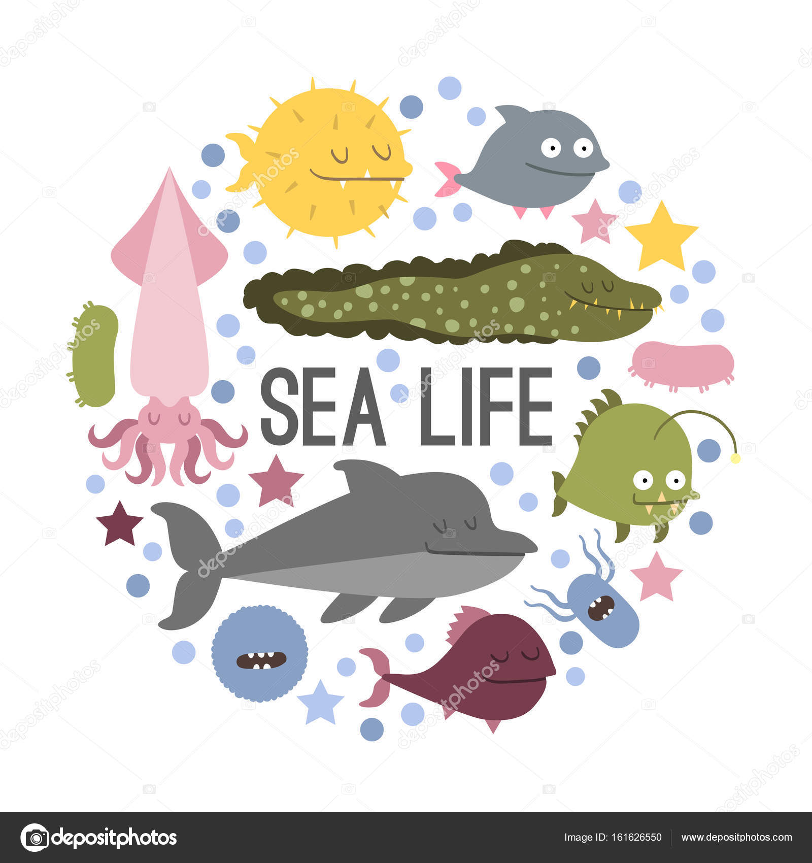 Vettore degli animali di mare — Vettoriale Stock