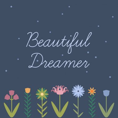 Sevimli vektör afiş