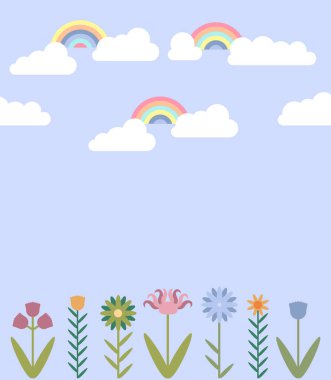 Sevimli vektör afiş