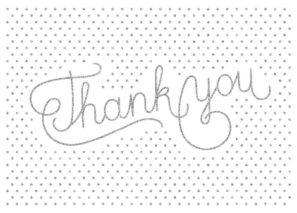 Greeting Thank you retro card with hand drawn inscription isolated on black background, ready to print.