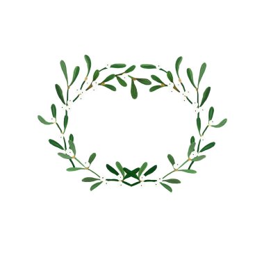 El çizimi Noel çelengi beyaz arka planda izole edilmiş. Kartpostallar, pankartlar, davetiyeler, etiketler için çelenk tasarımını yazdırmaya hazır.