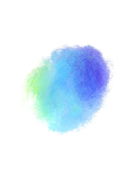 Kleurrijke Abstracte Pastelvlek Geïsoleerd Witte Achtergrond Aquarelvlek Voor Ontwerp Logo — Stockfoto