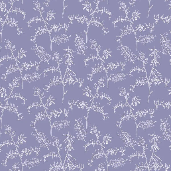 Hand Drawn Vector Seamless Pattern Botanical Flowers Textile Wallpaper Banner — Stock Vector