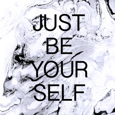 Mesaj ve mermer el çizimi arkaplanlı kartpostal basmaya hazır. Pankart, kartpostal, broşür ve diğerleri için moda tasarımı.