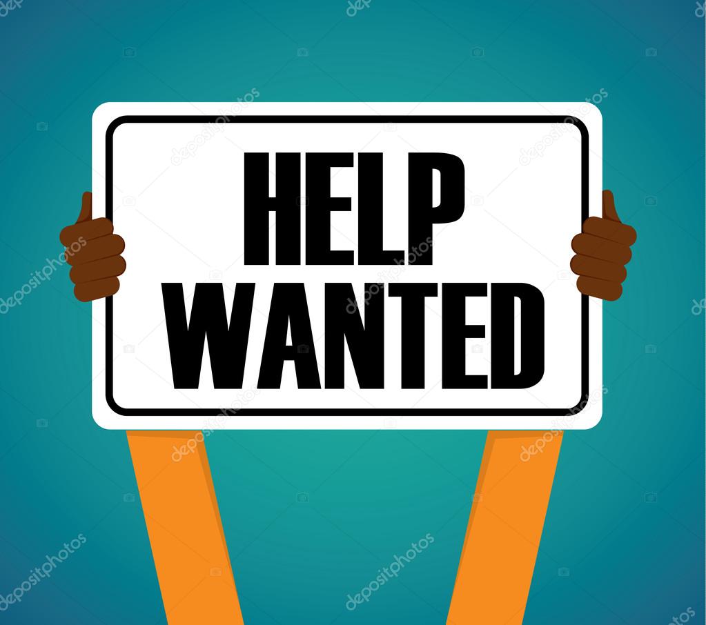 Help Wanted: Hands Holding Help Wanted Sign 