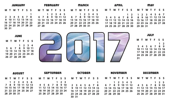 Kalender 2017 futuristische Abstract — Stockfoto