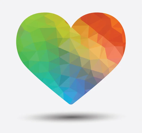 Rainbow Heart Symbol Background Illustration Stock
