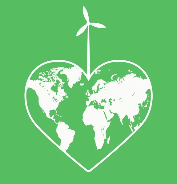 Coeur écologique - Coeur écologique - Coeur écologique - Sauver le logo de la planète  - — Image vectorielle