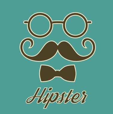 Vintage Hipster beyefendi Poster kartı