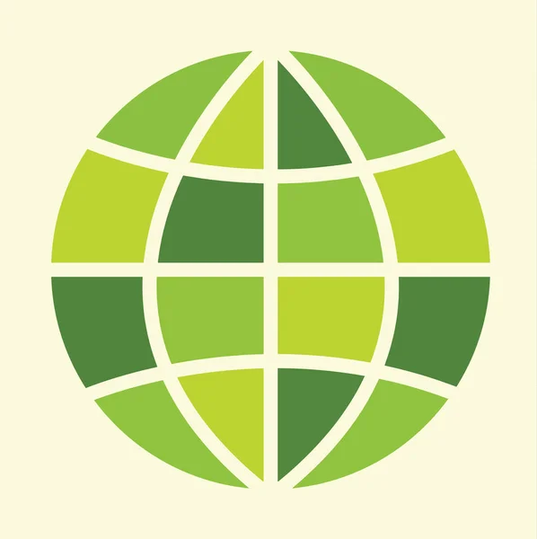 Eco Green Globe Signo — Vector de stock