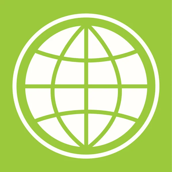 Eco Green Globe Signo — Vector de stock