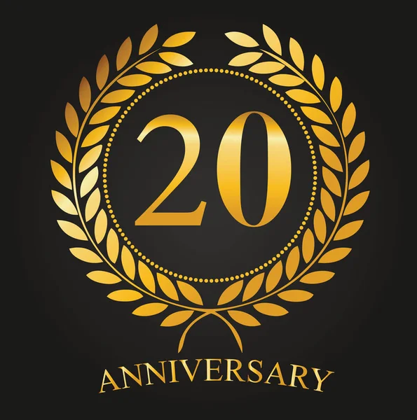 20 yıl yıldönümü altın etiketi