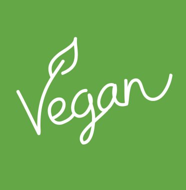 Vegan ürün simgesi yeşil Eco gıda 