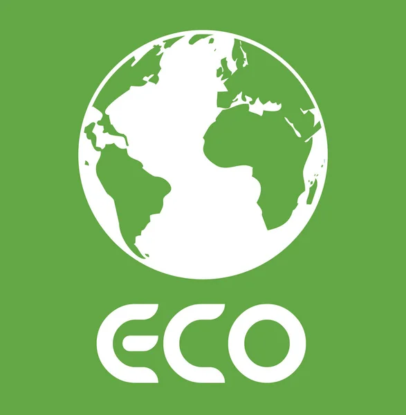 Eco text with earth - Planet Erde eco energy — Stockvektor