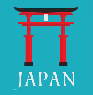 Japonya geçit kartı metin düz tasarlamak