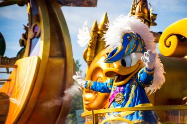 Donald Duck Disneyland Paris editoryal stok fotoğraf.