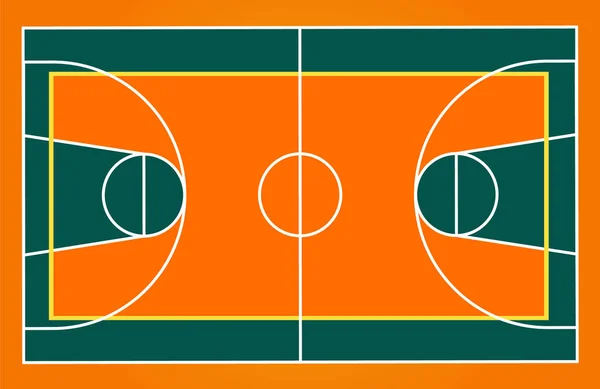 Camp Basket Ball Isolé Camp Basket Style Plat Stock Vectoriel — Image vectorielle