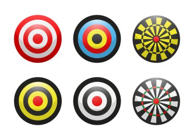 Set of different detailed cross hairs and targets isolated on white background. Vector stock clipart