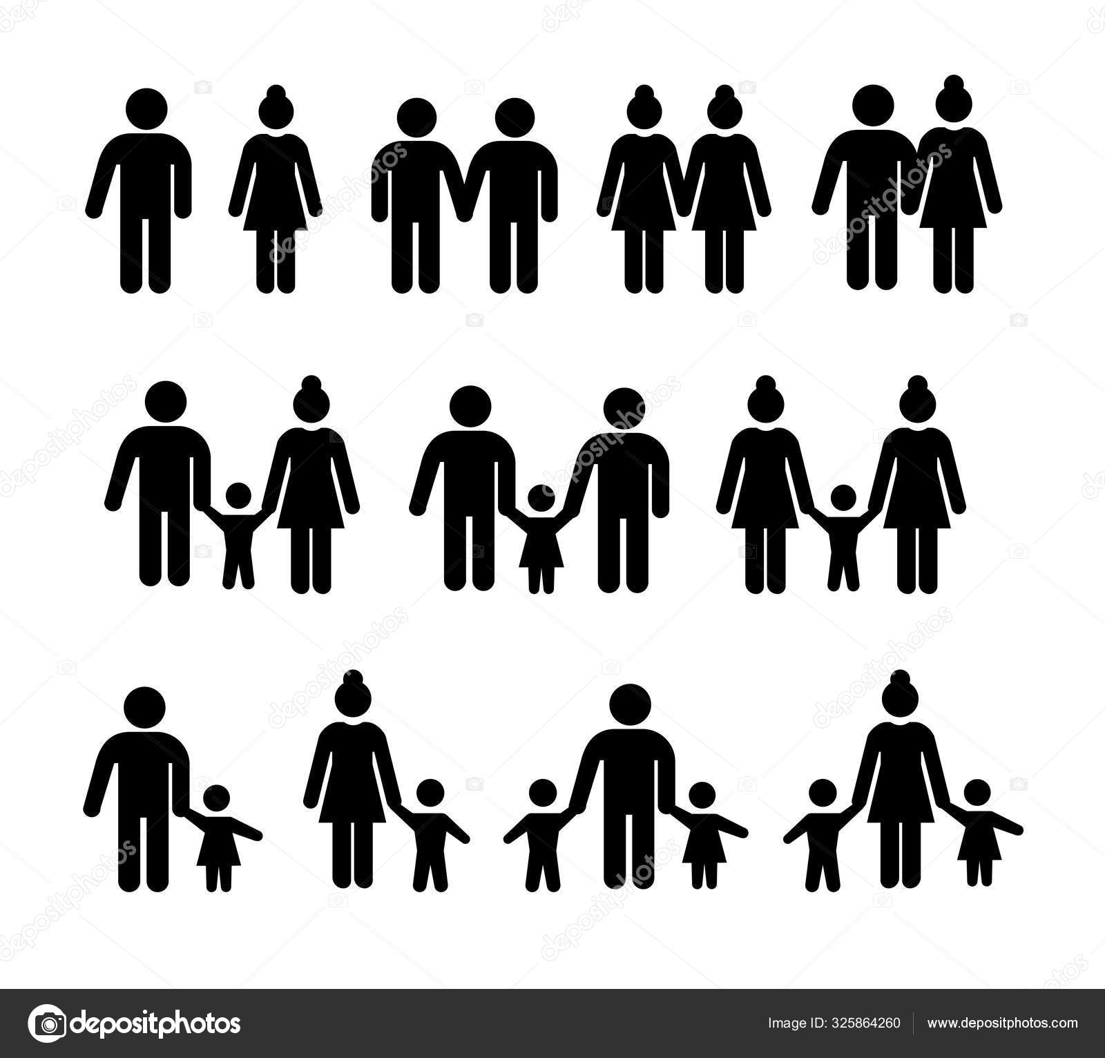 Premium Vector | Set of people with different poses