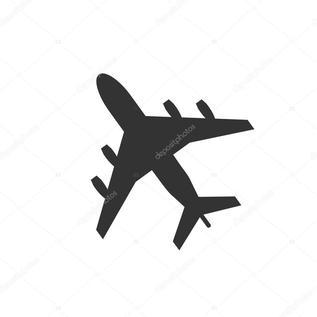 Plane icon sign. Airplane isolated on white background. Vector stock. 