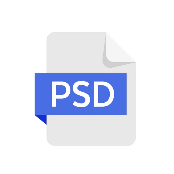 Psd Format File Isolated White Background Psd Icon Vector Stock — Stock Vector