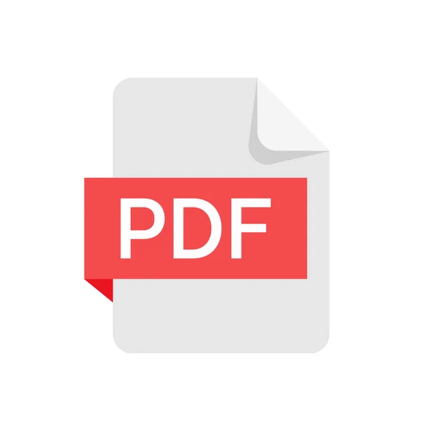 Pdf Формат Файла Изолирован Белом Фоне Значок Pdf Векторный Сток — стоковый вектор