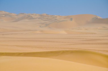 Ica bölgesinde, Peru Huacachina yakınındaki Atacama çöl kumulları