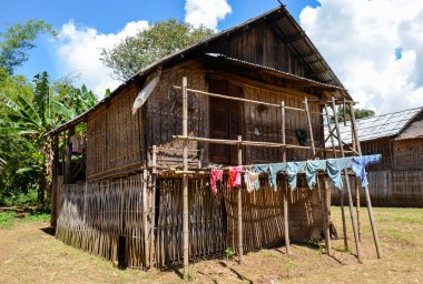 Geleneksel bambu kulübe Myanmar
