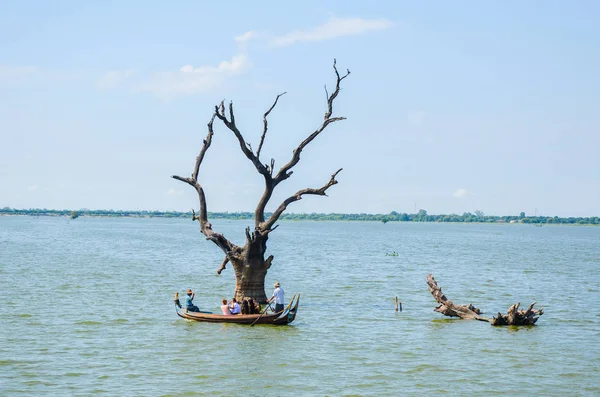 Азії, М'янма: U Бейн мосту з Mandalay — стокове фото