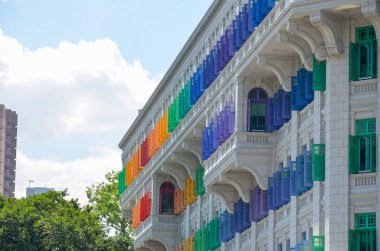 Singapur, Nisan 2017: Bilgi, iletişim ve sanat (Mika) Singapur renkli Binası