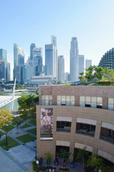 SINGAPORE, April 2017: Modern buildings of Singaporean financial district — Stock Photo, Image