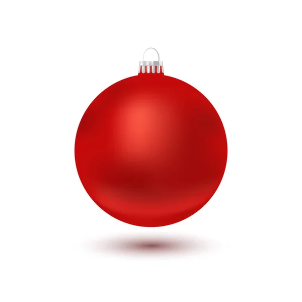 Bola de Navidad - Rojo - Diseño decorado . — Vector de stock