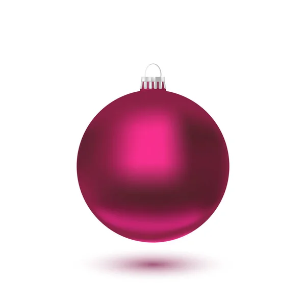 Weihnachtskugel - rosa - dekoriertes Design. — Stockvektor