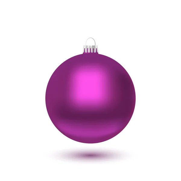 Christmas ball - purple - Decorated design. — Stock Vector