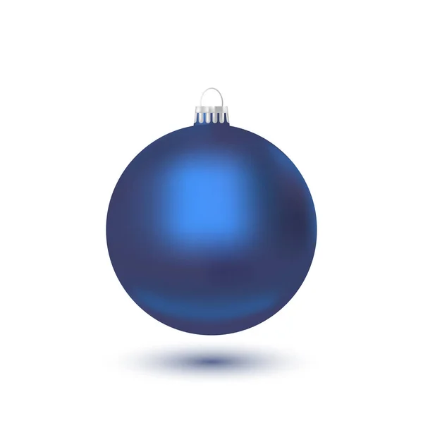 Weihnachtskugel - blau - dekoriertes Design. — Stockvektor